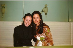 That's me, back in my 20s, with Courteney Cox at the Kinerase event. 